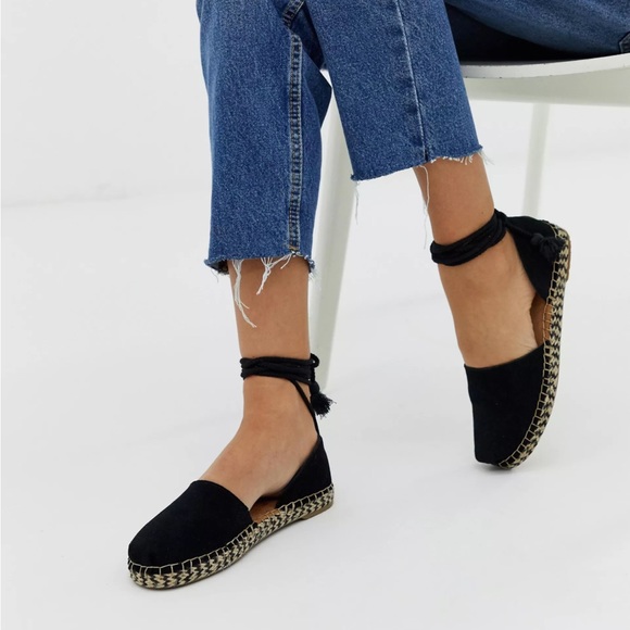 TOMS | Black Katalina Suede Lace Up Espadrilles *New in Box* - Picture 3 of 14